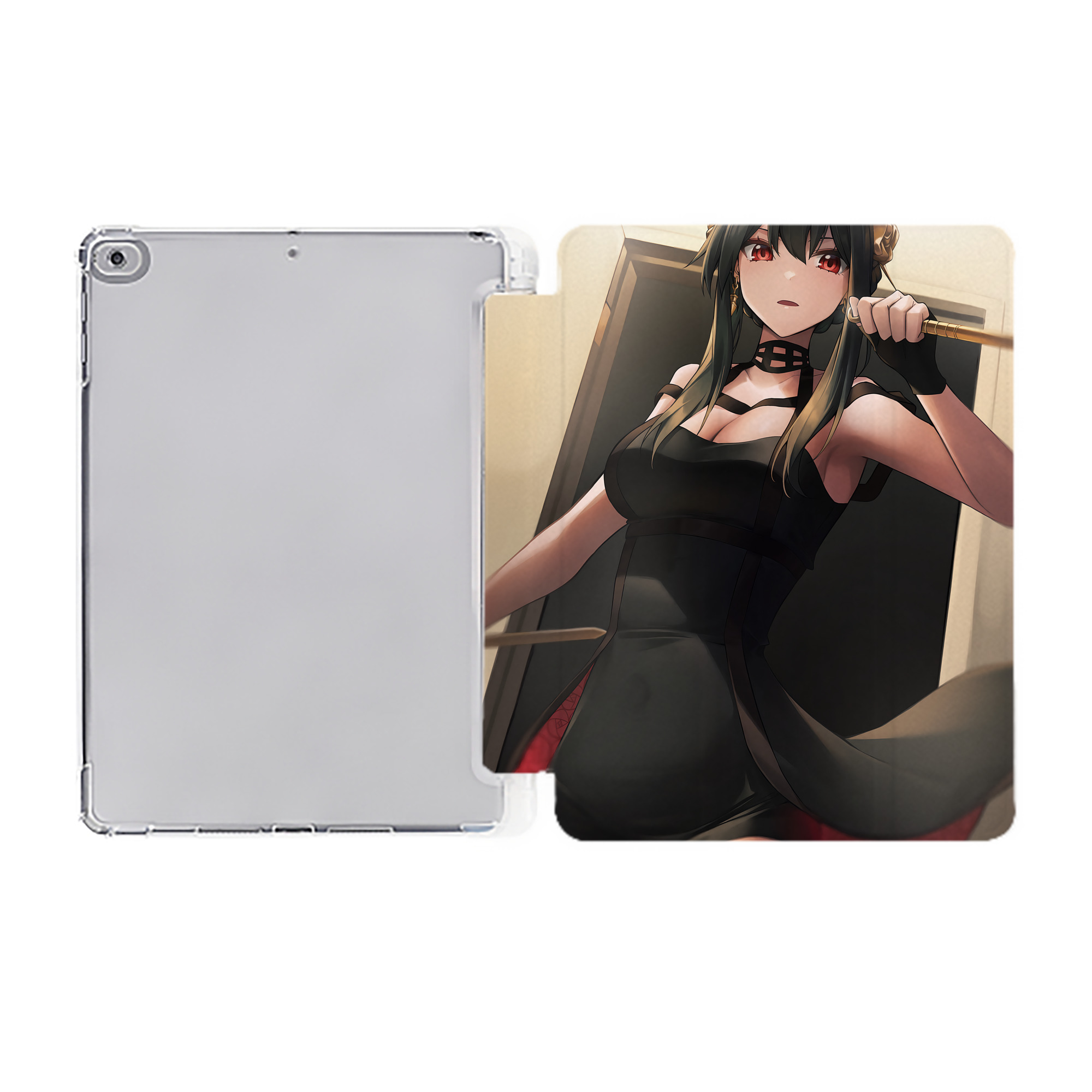 （画像用） SPY×FAMILY间谍家家酒 IPad ケース ペン収納付き 三つ折りスタンド PUレザー×シリコン 対応機種9.5/10.5/10.9インチ